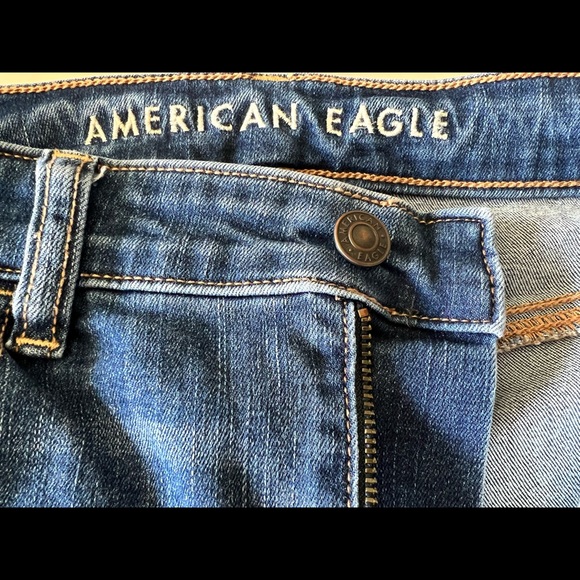 AEO American Eagle NE(X)T Level Highest Waist Jegging Monaco Blue 12 Short - Picture 3 of 5